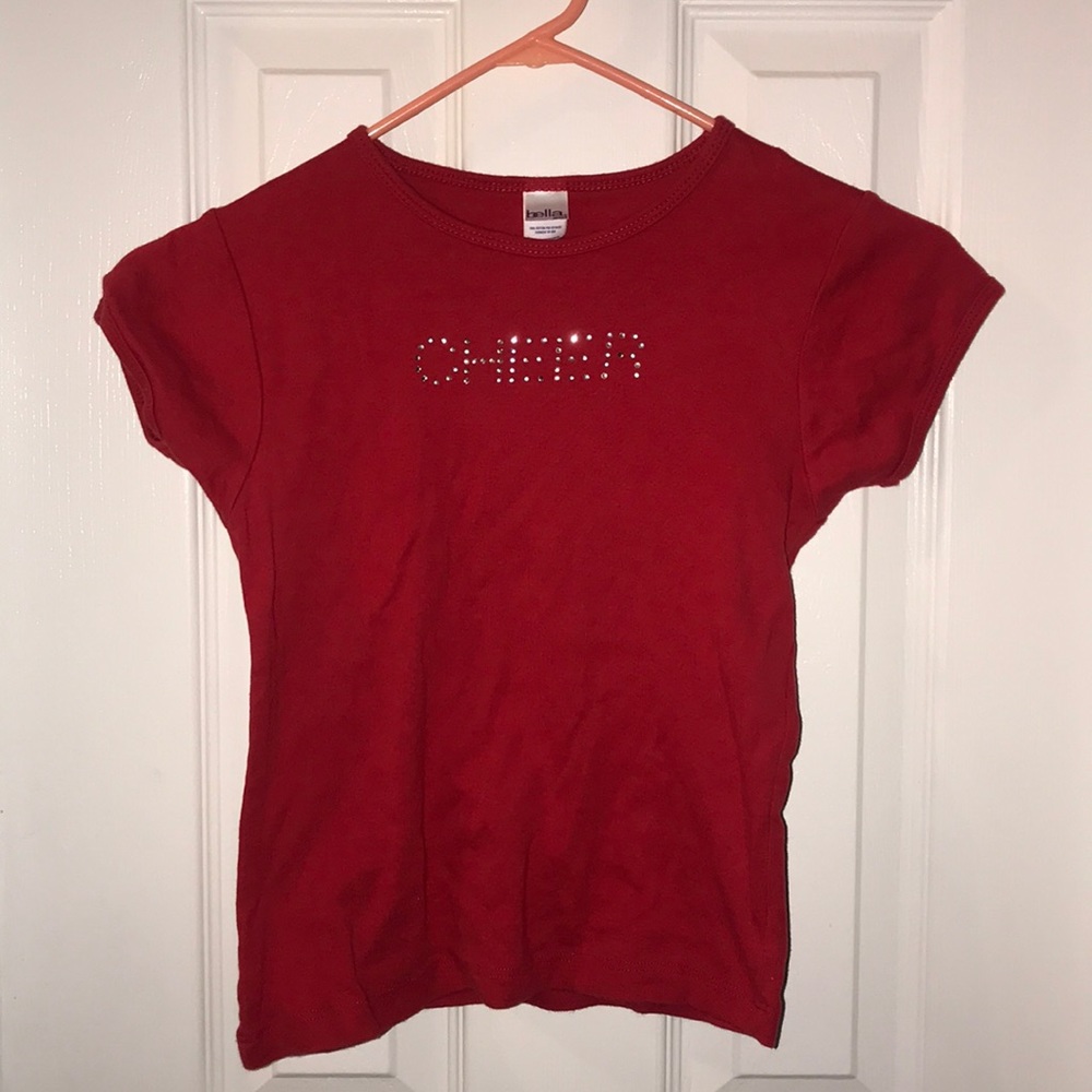 Cheer bedazzled tshirt- Bella girl